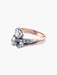 Ring NAPOLEON III STYLE RING ROSE GOLD AND DIAMONDS 58 Facettes
