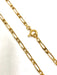 Necklace YELLOW GOLD CHAIN ​​NECKLACE ALTERNATING MESH 58 Facettes