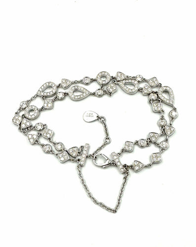 Bracelet CHAUMET. Collection Joséphine, bracelet or blanc et diamants 58 Facettes