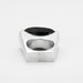 Ring 54 Ring in White Gold, Onyx 58 Facettes