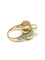 Bague Bague en or jaune diamants taille ancienne et perle 58 Facettes