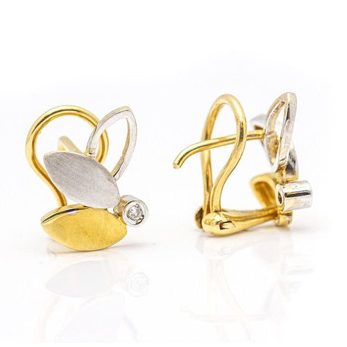 Boucles d'oreilles Boucles d'oreilles Feuille 2 Ors 58 Facettes D359657LF