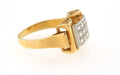 Tank Ring in yellow gold, diamond 58 Facettes 4718l