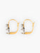 Antique yellow gold sleeper earrings with white topaz 58 Facettes