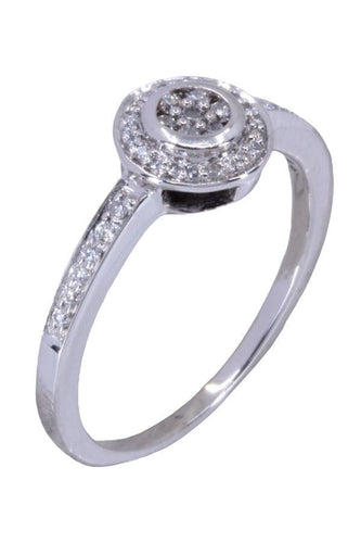 Bague 52 Solitaire Or blanc Diamant 58 Facettes 082731