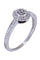 Bague 52 Solitaire Or blanc Diamant 58 Facettes 082731