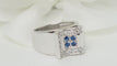 Bague 53 Bague Or blanc Saphirs Diamants 58 Facettes 32343
