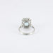 Ring 54 Aquamarine Ring, Diamonds 58 Facettes