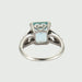 Ring 54 ART DECO designer ring from the 1920s-30s in 18 kt gold with diamonds and aquamarine 58 Facettes A2491 (602)