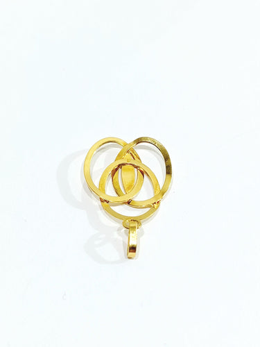 Pendentif Pendentif cercles entrelacés en or jaune 58 Facettes