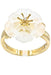 GLASS AND DIAMOND FLOWER RING 58 Facettes 040321