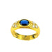 Ring 52 Bangle Ring in Yellow Gold, Sapphire & Diamonds 58 Facettes 20400000626