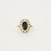 Ring 51 Sapphire Ring surrounded by Diamonds 58 Facettes 1932