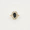 Bague 51 Bague Saphir entourage Diamants 58 Facettes 1932