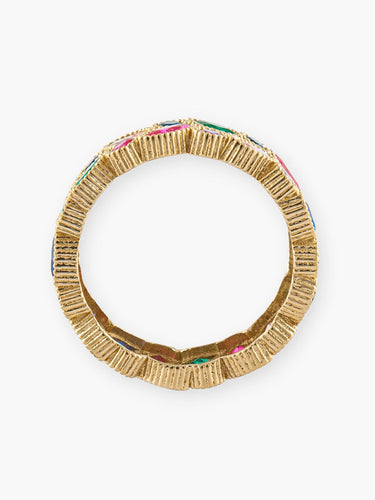 Bague Bague Or Jaune et Pierres de couleurs 58 Facettes 210003