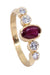 Ring MODERN RUBY AND DIAMOND RING 58 Facettes 066871