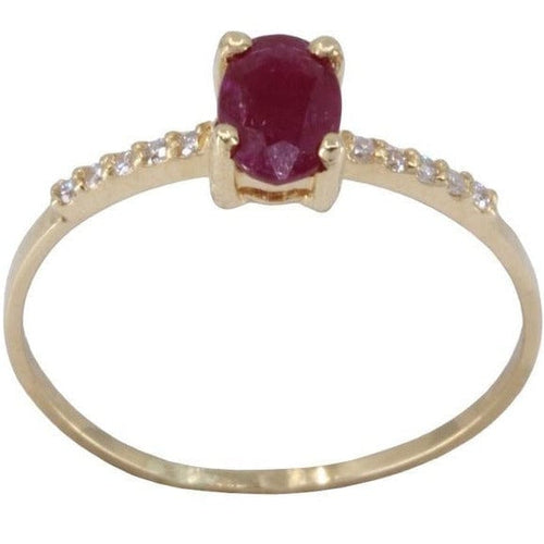 Bague 53 Bague rubis, diamants 58 Facettes 063581