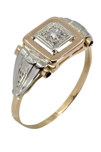 Bague 58 BAGUE DIAMANT ANNÉES 30 58 Facettes 054531