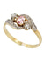 Ring Art Nouveau pink sapphire and diamond ring 58 Facettes 038171