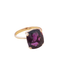 Ring Purple Spinel Ring in Yellow Gold Solitaire 58 Facettes AA 1497