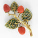 Brooch Brooch old strawberry branch 58 Facettes 00-073-2904123