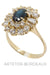 Ring 56 Sapphire and diamond ring 58 Facettes 33621