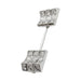 Art Deco jabot pin brooch in white gold and platinum, diamonds. 58 Facettes 30135