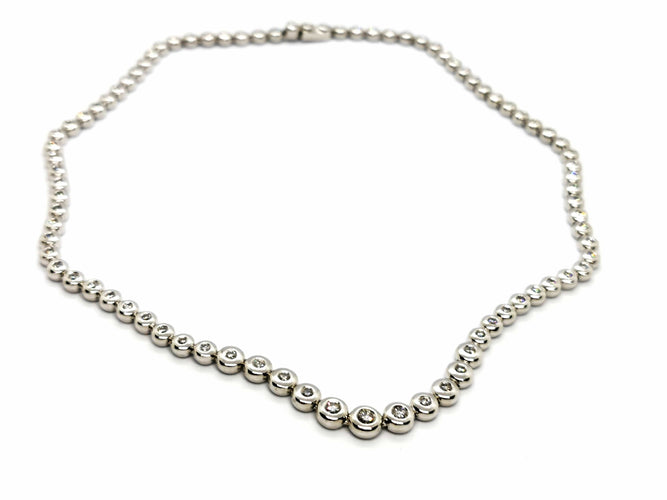 Collier Collier Or blanc Diamant 58 Facettes 1157611CN