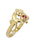 Ring You and me Art Nouveau pearl and garnet ring 58 Facettes 038201