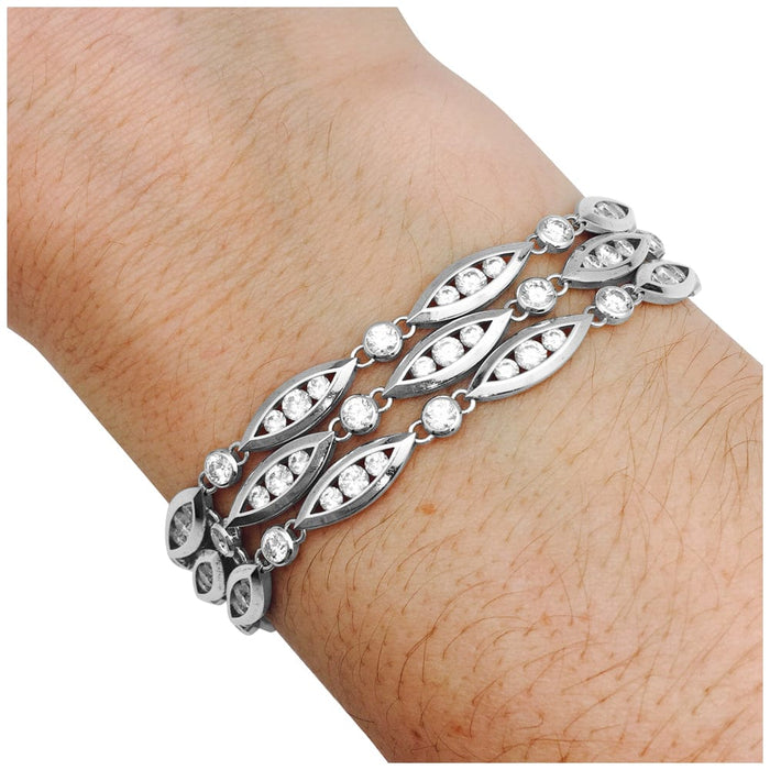 Bracelet Chaumet bracelet in white gold “Classique” model, diamonds. 58 Facettes 23683