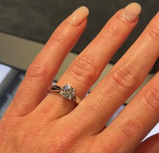 Bague Bague Solitaire Diamant 1,2cts, Or Blanc 58 Facettes