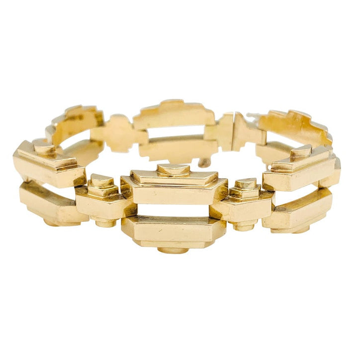 Bracelet Bracelet Tank en or jaune. 58 Facettes 29700