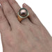 Ring 52 Tahitian pearl ring, yellow gold, diamonds. 58 Facettes 28748
