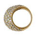 Ring 51 Poiray ring in yellow gold paved with diamonds and pink sapphires. 58 Facettes 29851