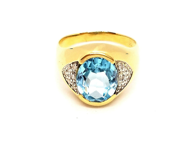 Bague 57 Bague Or jaune Topaze 58 Facettes 750307CN