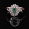 Bague 53 Bague ancienne pompadour émeraude diamants 58 Facettes 19-528-48