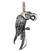 Pendant "Parrot" pendant in yellow gold and silver, rubies, sapphires and diamonds. 58 Facettes 26014