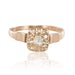 Ring 52 Old rose gold square diamond ring 58 Facettes 17-122-48