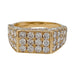 Bague 53 Bague Cartier chevalière en or jaune et diamants. 58 Facettes 29847-1