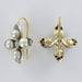 Boucles d'oreilles Boucles d'oreilles anciennes trèfles perles fines et diamants 58 Facettes 19-043