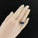 Ring 53 Vintage white gold lapis lazuli ring 58 Facettes 18-021-53A