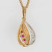 Pendentif Pendentif et sa chaine rubis occasion 58 Facettes 19-455A