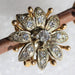 Vintage diamond flower ear clip earrings 58 Facettes 21-240