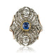 Ring 51 Old sapphire and diamond ring 58 Facettes 18-111-51