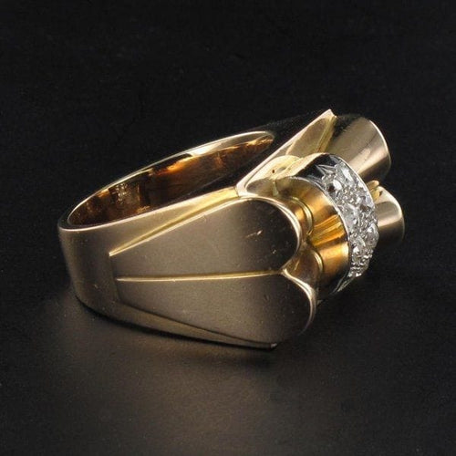 Bague tank noeud Diamants - Main Image