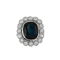 Bague 57 Bague Marguerite Saphir Diamants 58 Facettes
