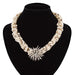 Necklace Pearl necklace with diamond brooch clasp 58 Facettes 05-092-6829928