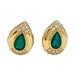 Boucles d'oreilles Boucles d'oreilles or jaune diamants et émeraudes. 58 Facettes 30424