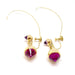 Earrings Antique yellow gold amethyst earrings 58 Facettes