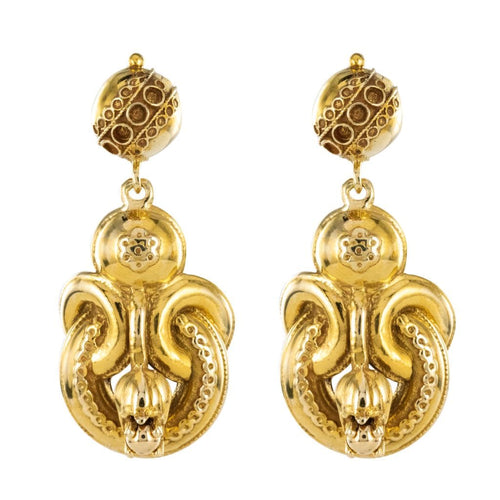 Boucles d'oreilles Pendants d'oreilles anciens or jaune 58 Facettes 19-178D